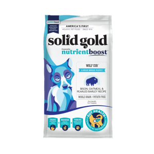 Solid Solid Gold 素力高 狗糧 升級版中大型幼犬 野牛配方 22lb 22lb 正面圖