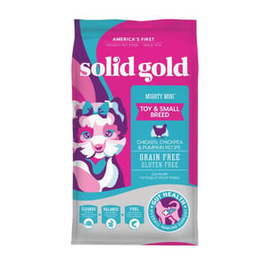 Solid Solid Gold 素力高 狗糧 無穀物迷你犬配方 雞肉鷹嘴豆南瓜 4lb 4lb  正面圖