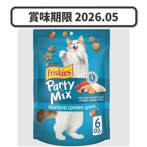 Friskies喜躍 Friskies喜躍 Party Mix Crunch 貓零食 貓脆餅 海鮮 6oz 6oz 正面圖