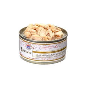 Astkatta Astkatta 冰島罐 貓罐頭 黃鰭吞拿銀三文魚主食配方  80g 80g  正面圖