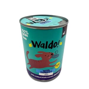 Waldo! Waldo! 狗罐頭 主食罐 火雞味 375g 375g 正面圖