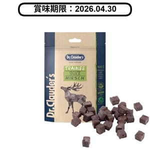 Dr.Clauder's Dr.Clauder's Trainee 貓狗小食 95%鹿肉粒小食 大粒 80g 80g 正面圖
