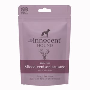 The The Innocent Hound 狗零食 風乾小食 切片鹿肉薯仔香腸 70g 70g  正面圖