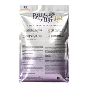 Bella & Molly's Bella & Molly's貝莉 極速超結團高級礦物貓砂 薰衣草味 10L 10L  正面圖