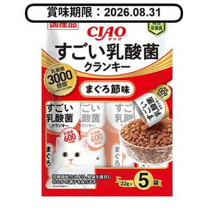 CIAO CIAO 貓糧 日本3000億個乳酸菌系列 金槍魚味 22g 5袋入 22g 正面圖