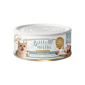 Bella & Molly's Bella & Molly's貝莉 貓罐頭 主食罐 無穀物黃金羊奶系列 鮮嫩吞拿魚慕絲 80g - 限時試食價 80g  正面圖