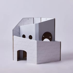 Pettellyava Pettellyava Mini Cat Mansion 摺疊式貓屋 D1 影子大厦   正面圖