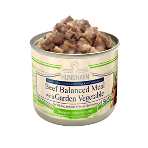 HUNDHAVN HUNDHAVN 狗罐頭 均衡營養主食罐 牛肉田園蔬菜 156g 156g  正面圖