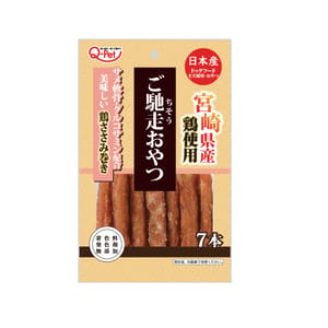 日本Q-Pet 日本Q-Pet 狗小食 御馳走 宮崎雞肉鲨魚軟骨棒 7本   正面圖