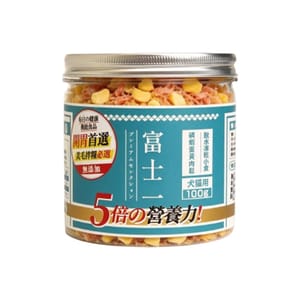 富士一 凍乾小食 脫水蛋⻩磷蝦⾁松 中罐 100g (貓犬用) 貓零食 寵物零食 富士一 寵物用品速遞