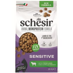 Schesir 貓糧 成貓糧 天然羊肉配方 1.5kg (SCH76054/SCH13206) (新舊包裝隨機發貨) 貓貓 貓糧 貓乾糧 寵物用品速遞