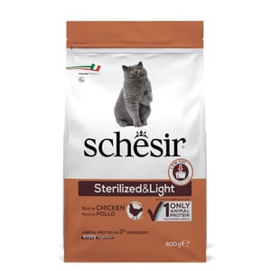 Schesir Natural Sterilized Weight Control Cat Food (Chicken) 400g pet shop