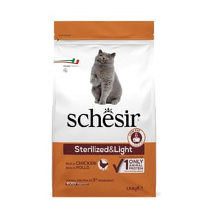 Schesir Natural Sterilized Weight Control Cat Food (Chicken) 1.5kg pet shop