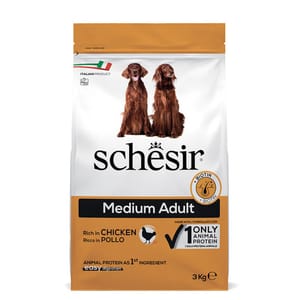 Schesir Natural Chicken Medium Adult Dog Food 3kg pet shop