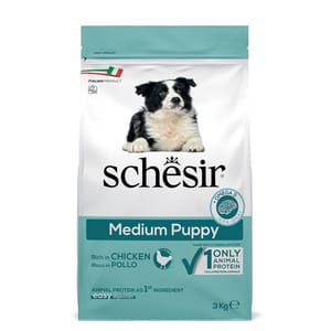 Schesir Natural Chicken Medium Puppy Food 3kg pet shop