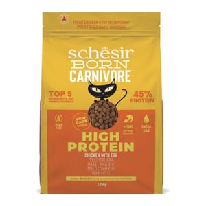 Schesir Cat Food Adult Grain-Free High Protein Chicken & Egg 1.25kg pet shop