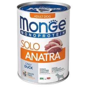 Monge Monge 狗罐頭 單一蛋白系列 鴨肉 400g (MO4434) (新舊包裝隨機發貨)