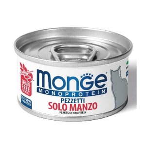 Monge Monge 貓罐頭 單一蛋白系列 牛肉 80g (MO3819) (新舊包裝隨機發貨)