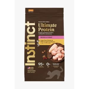 Instinct Instinct 貓糧 本能 貓糧 無穀物頂級蛋白質系列 皮膚毛髮 雞肉+鱈魚配方 3.3lb (658504)