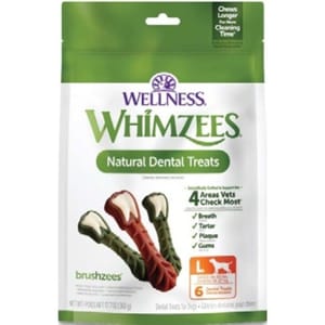 WHIMZEES WHIMZEES 大型犬快樂牙刷形潔齒骨 6支 12.7oz (WHZ804L)