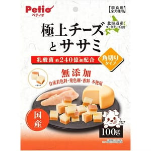 Petio Petio 狗零食 極上 無添加 芝士雞胸肉粒粒 100g (80505355)