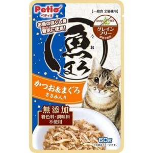 Petio 貓濕糧 無穀物 鰹魚+吞拿魚+雞柳 60g (80405998) 貓零食 寵物零食 Petio 寵物用品速遞
