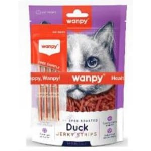 Wanpy Wanpy 肉乾 狗零食 軟鴨肉絲 Soft Duck Jerky Strips 100g 加送鱈魚三文治20g (YY820123)