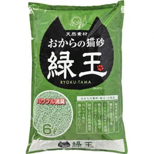 日本Hitachi 日本Hitachi RYOKU-TAMA綠玉綠茶 豆腐貓砂 6L 6L 正面圖