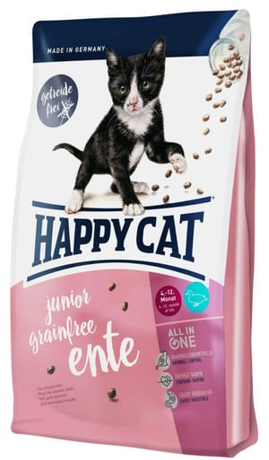 Happy Happy Cat Sensitive 無穀物幼貓糧 鴨肉配方 1.4kg 4kg 正面圖