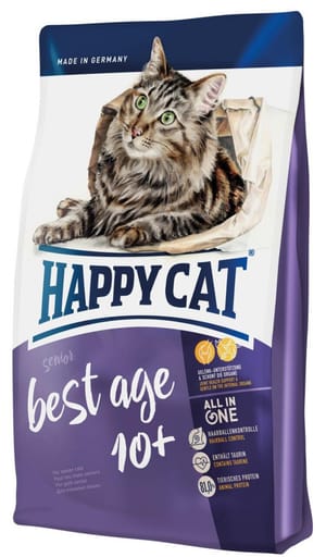 Happy Happy Cat Supreme 高齡貓配方貓糧 Best Age +10 Senior 1.4kg 4kg 正面圖