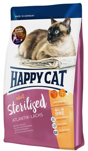 Happy Happy Cat Supreme 絕育成貓糧 三文魚配方 1.4kg 4kg 正面圖