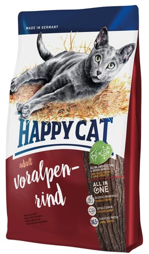 Happy Happy Cat Supreme 成貓牛肉大顆粒配方貓糧 Adult Voralpen-Rind  300g 300g  正面圖
