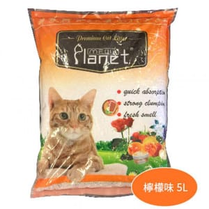 貓咪星球 貓咪星球 高級凝結 礦物貓砂 檸檬味 5L 5L 正面圖