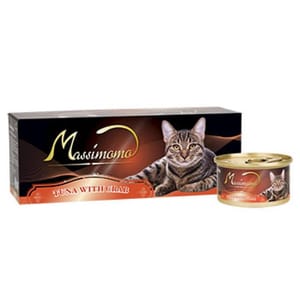 Massimomo Massimomo 貓罐頭 吞拿魚配蟹肉 80g 80g 正面圖