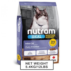 nutram nutram IDEAL紐頓 室內控制掉毛配方貓糧 I17 5.4kg 4kg  正面圖