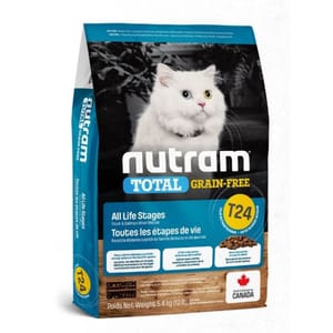 nutram紐頓 nutram紐頓 無薯無穀糧全貓糧 三文魚及鱒魚 T24 5.4kg 4kg 正面圖