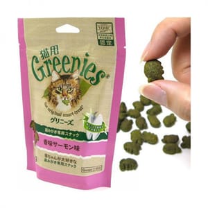 日本Greenies 日本Greenies Dental Treats 貓齒靈貓咪潔齒餅 三文魚味FG02 70g 70g 正面圖