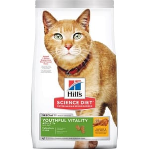 Hills Hills 貓糧 高齡貓 7+ 年輕活力  Adult 7+ Senior Vitality  3lb 3lb  側面圖