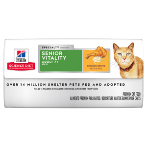 Hills Hills 貓糧 高齡貓 7+ 年輕活力  Adult 7+ Senior Vitality  3lb 3lb  背面圖