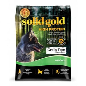 solidgold素力高 solidgold素力高 無穀御品乾狗糧 High Protein With Duck 4lb 4lb  正面圖
