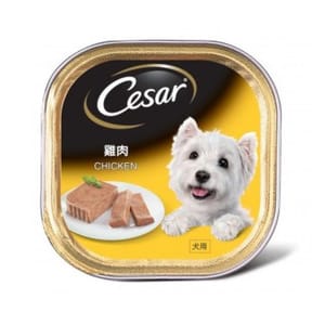 Cesar西莎 Cesar西莎 鋁罐狗罐頭 經典鮮肉系列 雞肉 CHICKEN 100g 100g 正面圖
