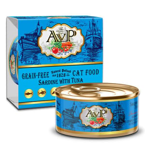 AVP愛威堡 AVP愛威堡 全貓主食罐 沙丁魚及吞拿魚 Sardine with Tuna 85g 85g 正面圖