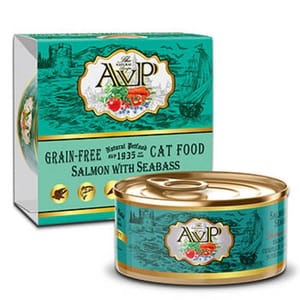 AVP愛威堡 AVP愛威堡 全貓主食罐 三文魚及鱸魚 Salmon with Seabass 85g 85g 正面圖