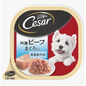 Cesar西莎 Cesar西莎 鋁罐狗罐頭 日系牛肉及吞拿魚味 100g 100g 正面圖