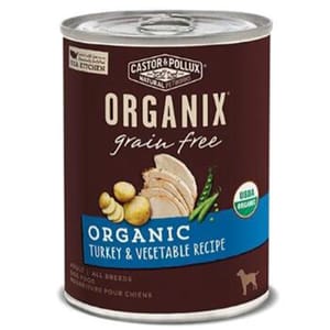 CASTOR CASTOR & POLLUX ORGANIX 狗罐頭 有機無穀物 火雞及蔬菜 ORGANIC TURKEY & VEGETABLE RECIPE 12.7oz 7oz  正面圖