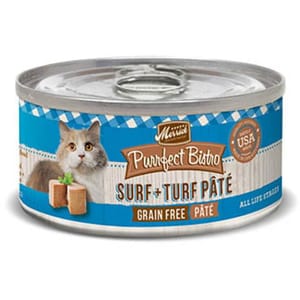 Merrick Merrick 無穀物三文魚牛肉肉醬貓罐頭 Surf+Turf Pate 3oz 3oz 正面圖