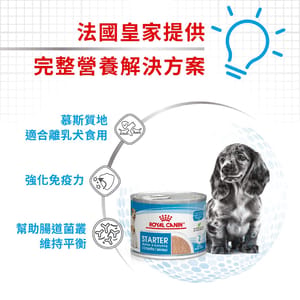 Royal Canin Royal Canin 法國皇家 狗濕糧 健康營養系列 初生犬及母犬營養主食罐頭 初生BB慕絲 195g 195g 正面圖