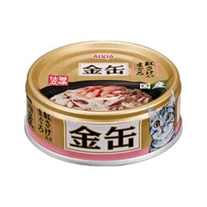 AIXIA AIXIA 愛喜雅 貓罐頭 金缶系列 吞拿魚+三文魚 70g 70g 正面圖