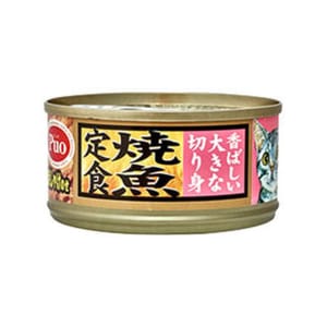 AIXIA AIXIA 愛喜雅 貓罐頭 燒魚定食 吞拿魚燒三文魚 80g 80g  正面圖