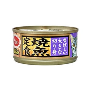 AIXIA AIXIA 愛喜雅 貓罐頭 燒魚定食 吞拿魚燒竹筴魚 80g 80g  正面圖